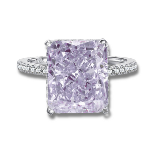 Load image into Gallery viewer, Serenity Large Lavender Sterling Silver Ring
