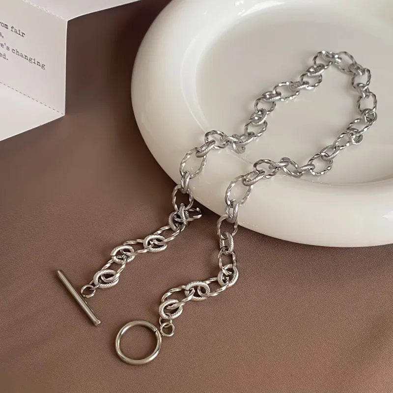 Nyssa Stainless Steel Chain Choker Necklace