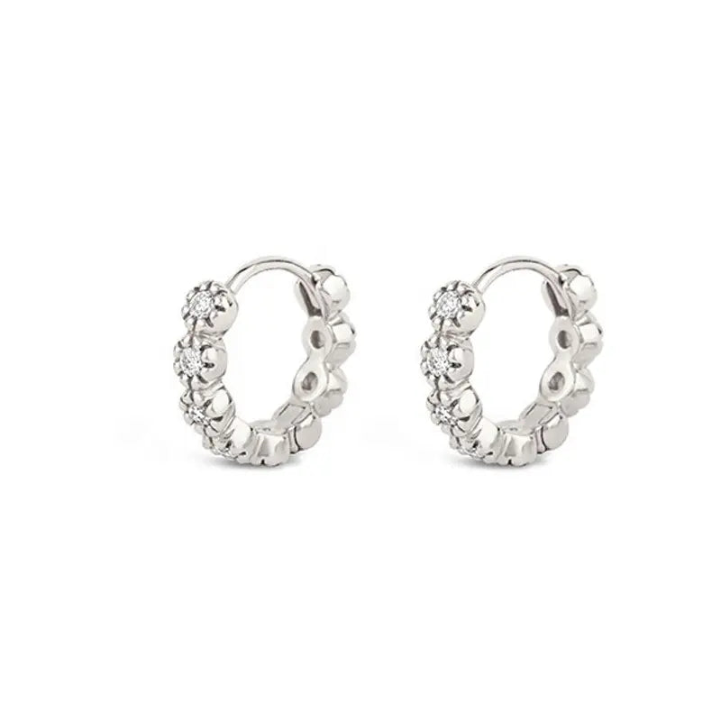 Load image into Gallery viewer, Colette Sterling Silver Small Hoop Earrings
