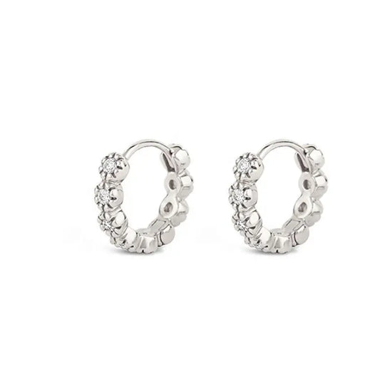 Load image into Gallery viewer, Colette Sterling Silver Small Hoop Earrings
