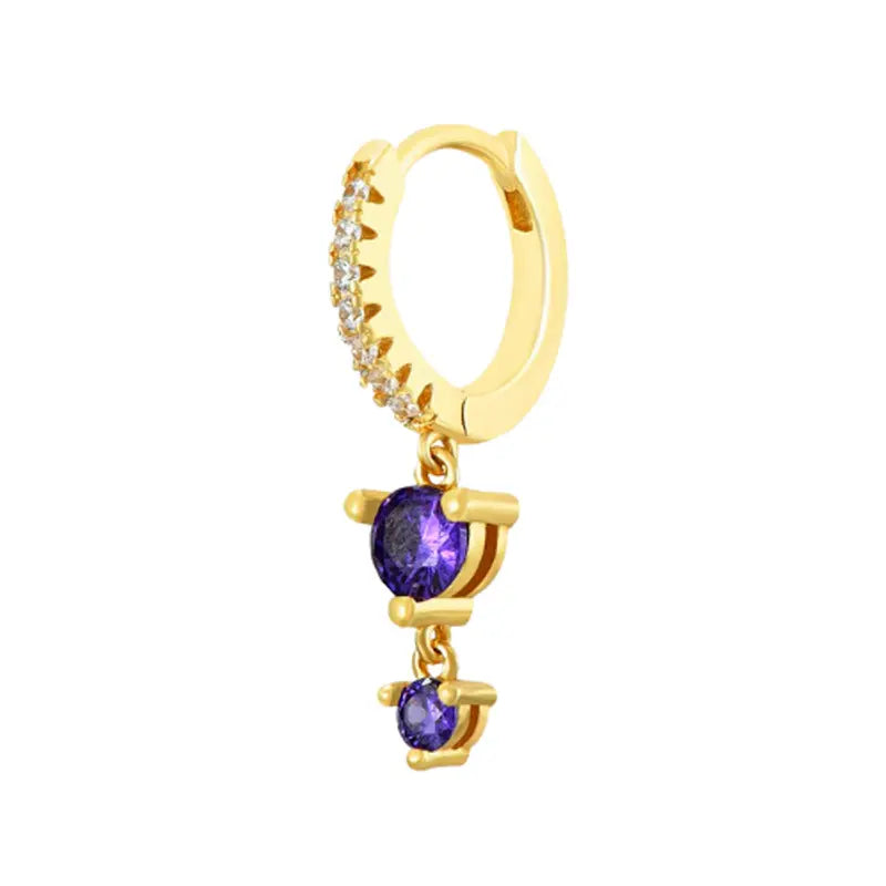 Load image into Gallery viewer, Ariana Amethyst 18K Gold Plated 925 Sterling Silver Earrings
