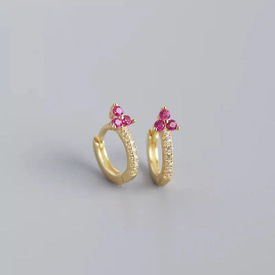 Lily Rose 18K Gold Plated Sterling Silver Small Hoop Earrings