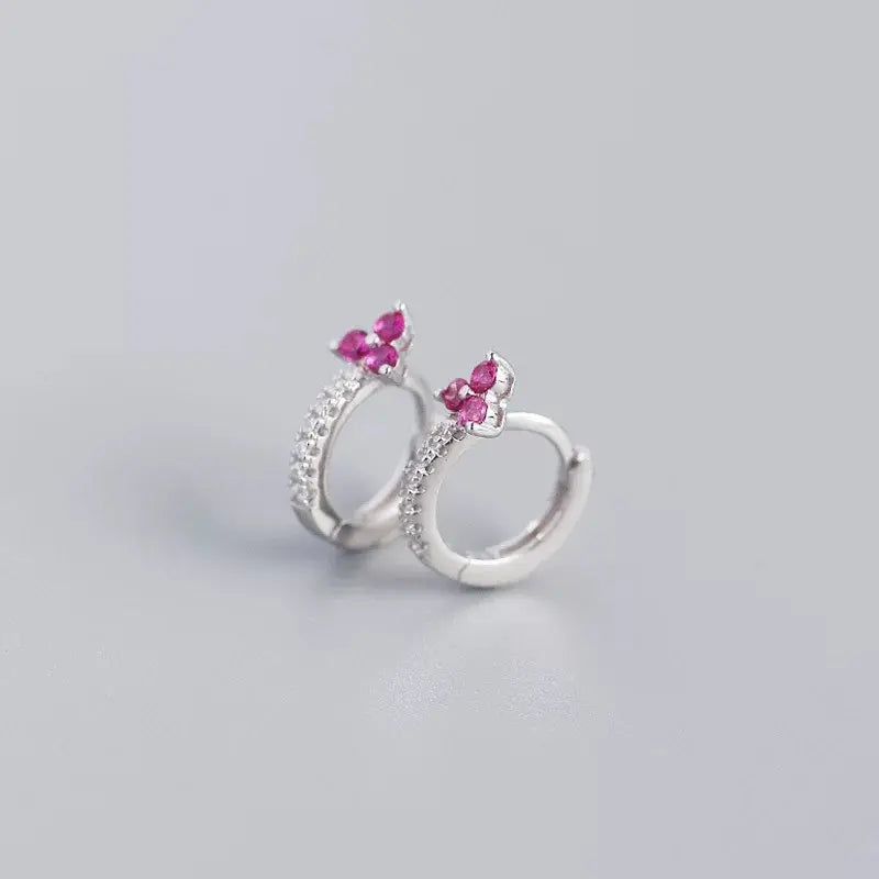 Lily Rose Sterling Silver Small Hoop Earrings