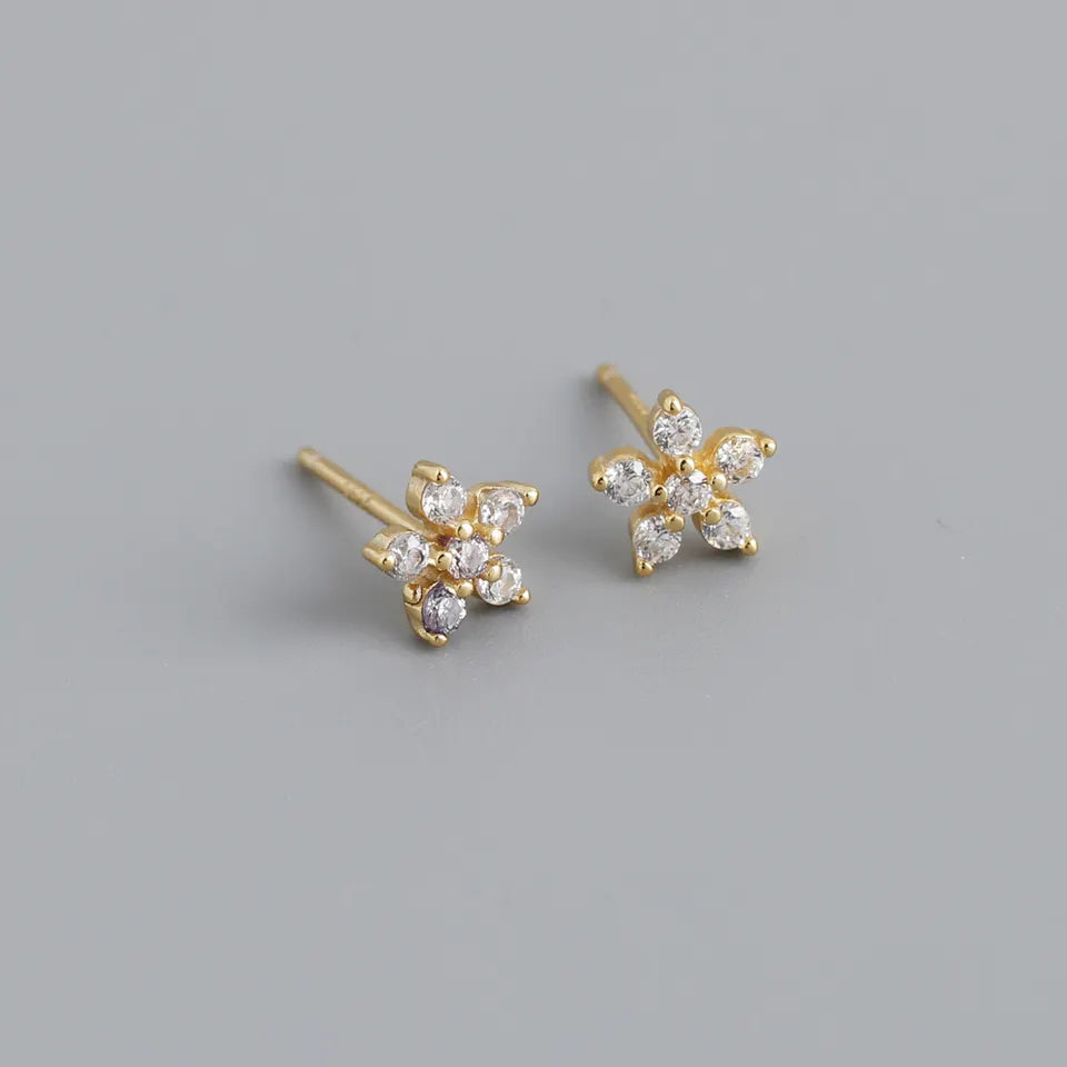 Liana Flower Sterling Silver Stud Earrings