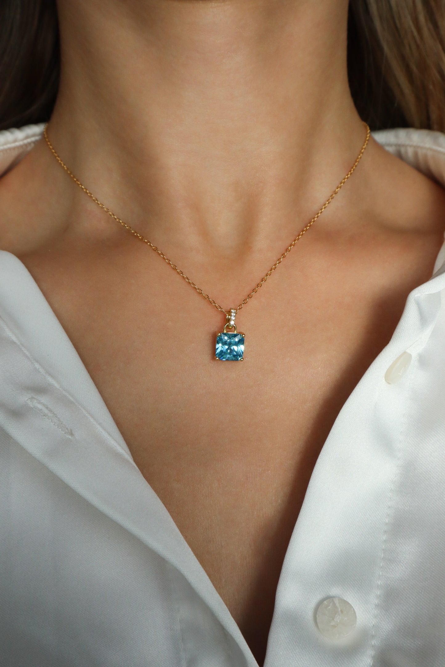 Scarlett Blue Sterling Silver Necklace