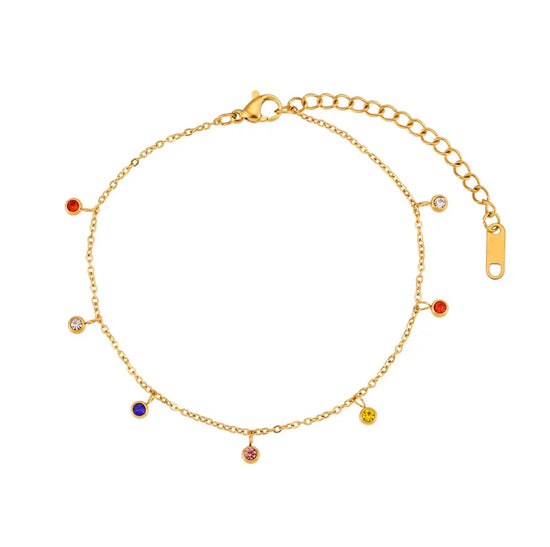 Lilou Colourful Stainless Steel Anklet