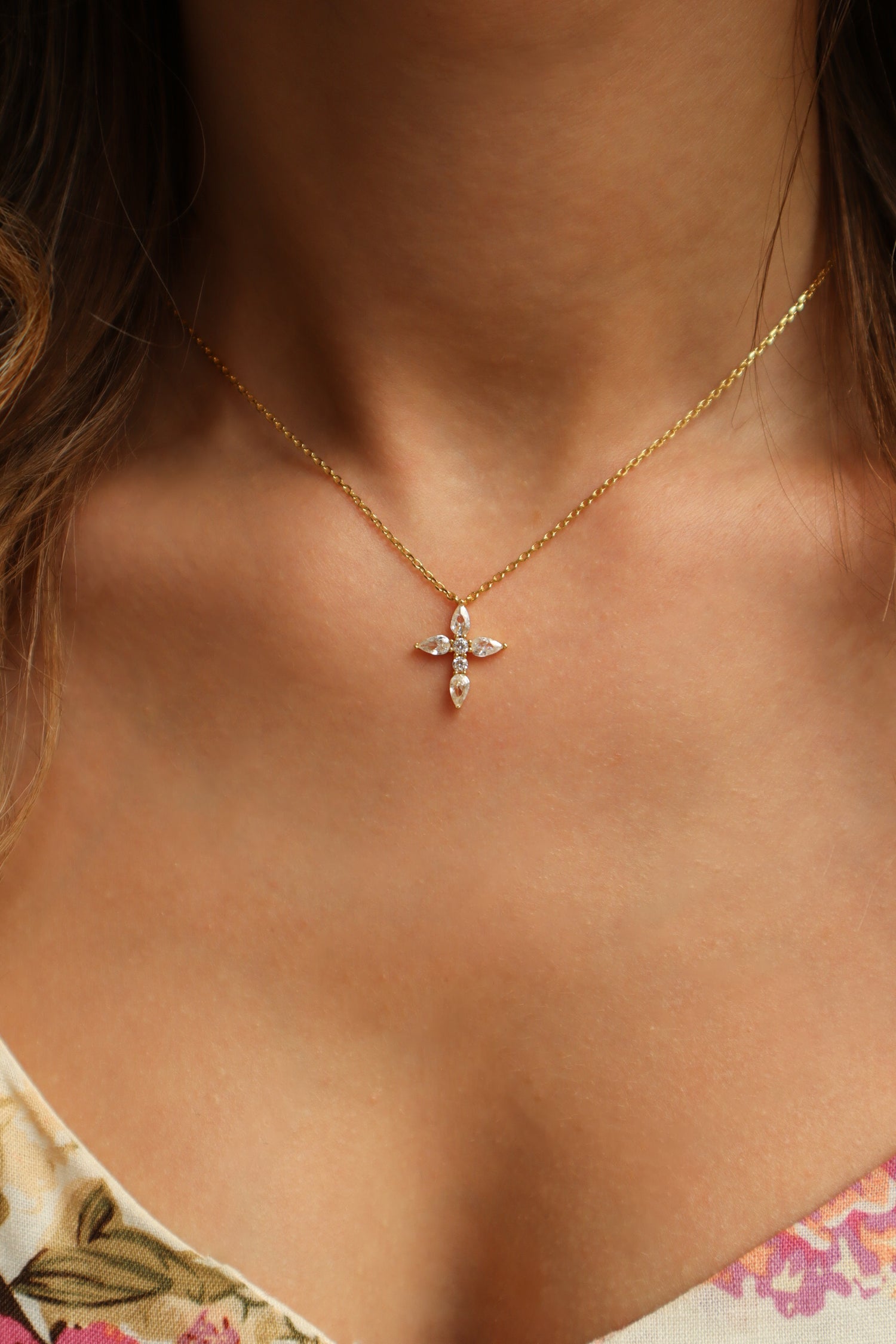 Cross Sterling Silver Necklace