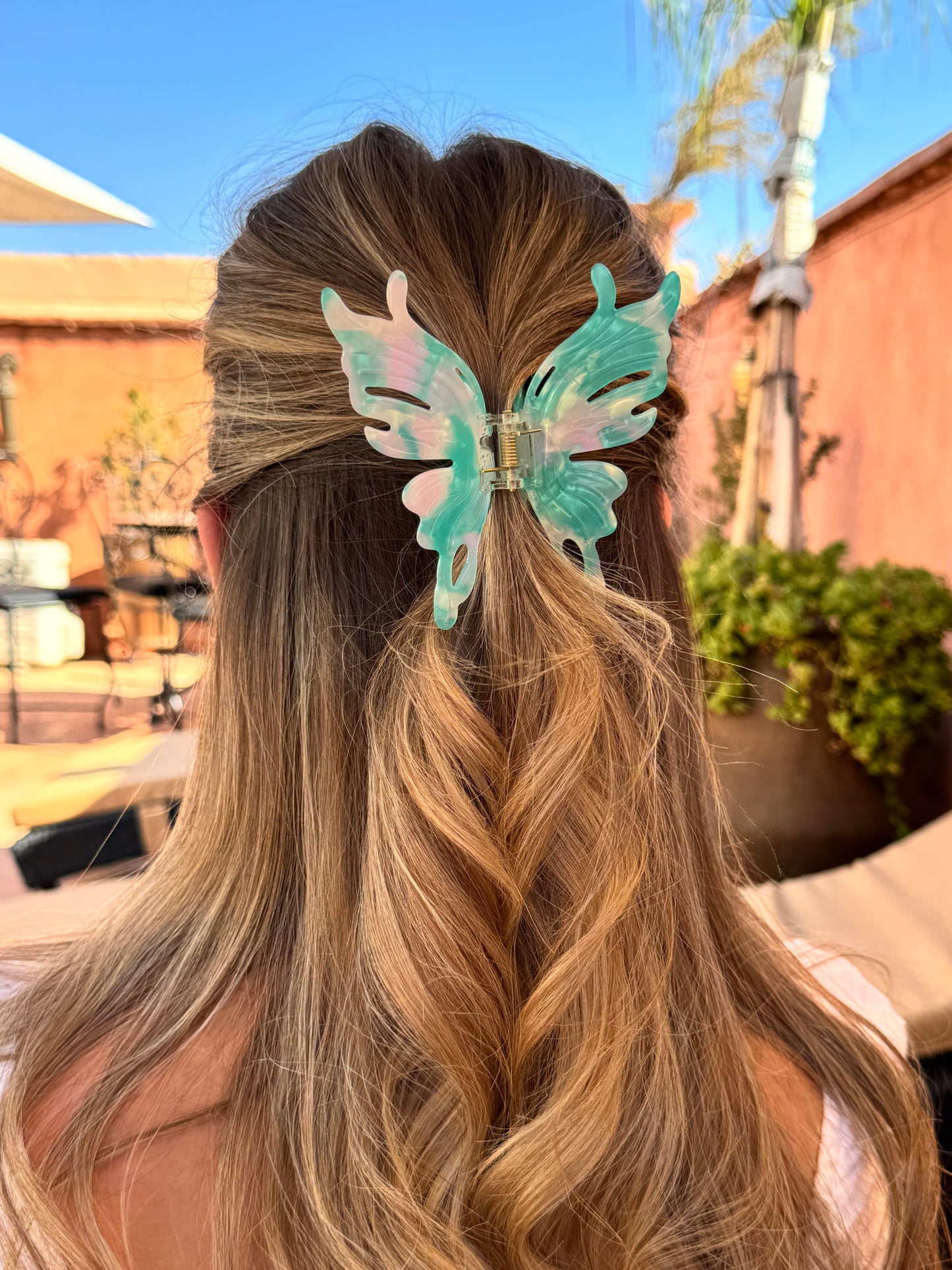 Linda Turquoise Butterfly Hair Claw