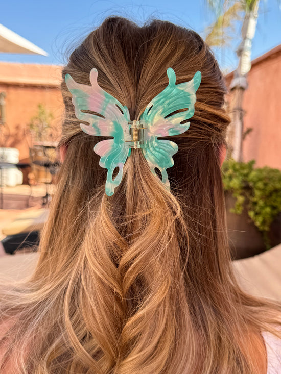 Linda Turquoise Butterfly Hair Claw