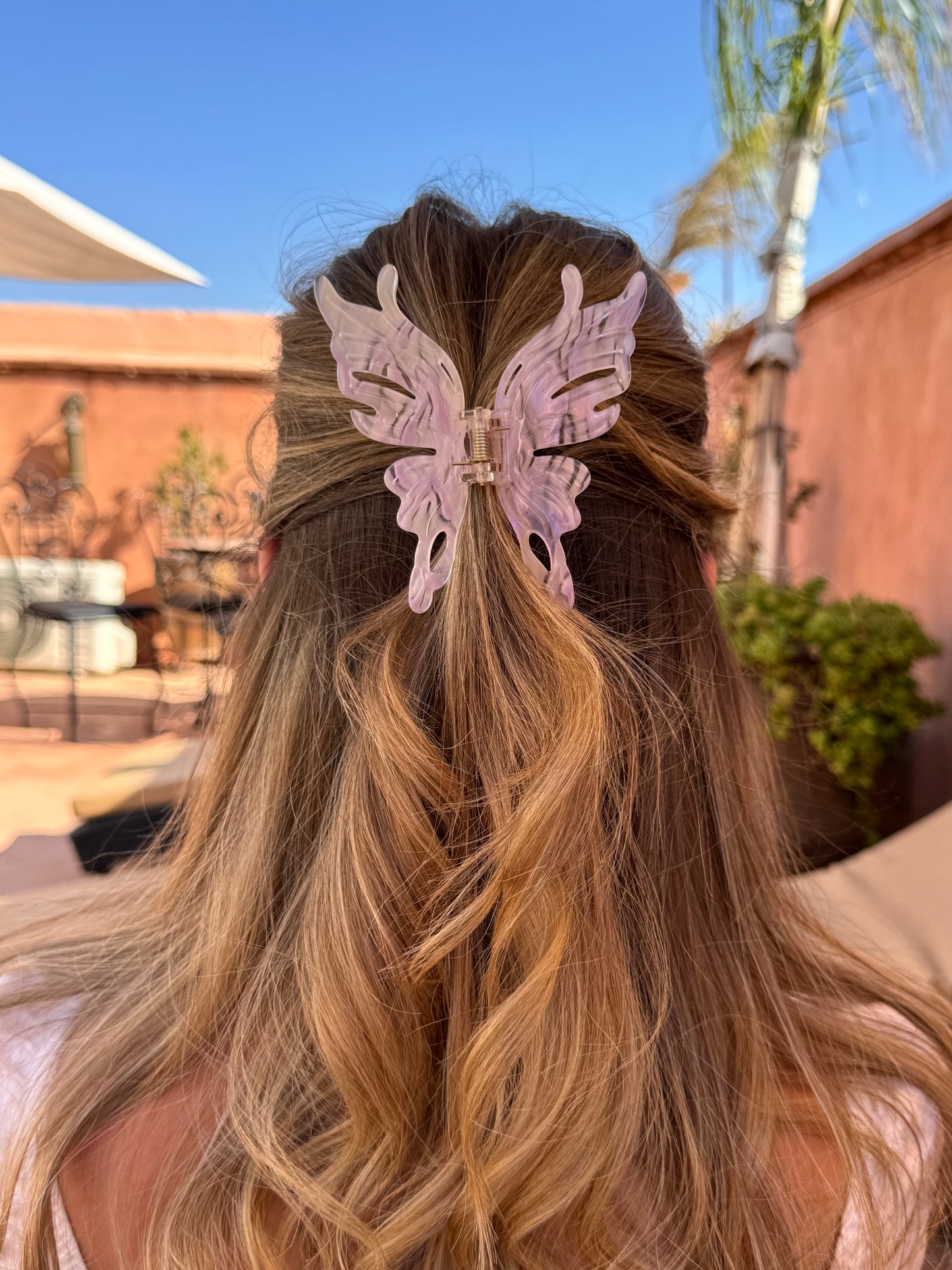Linda Lavender Butterfly Hair Claw