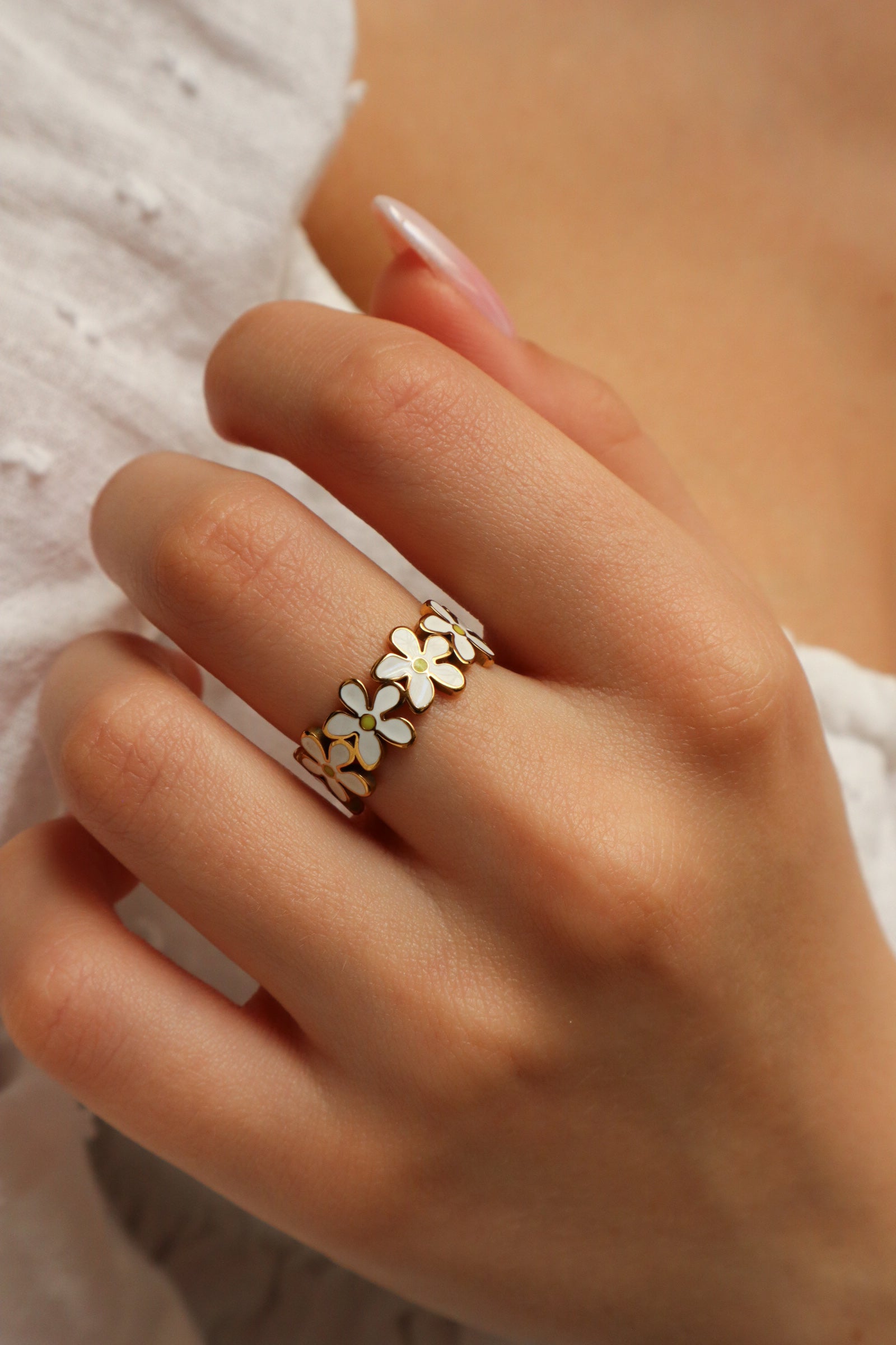 Daisy Stainless Steel Ring