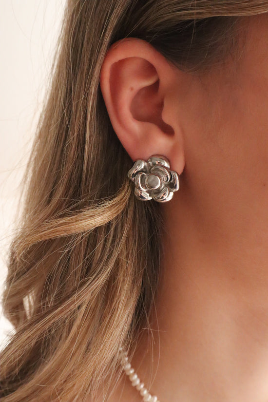 Rosette Stainless Steel Earrings