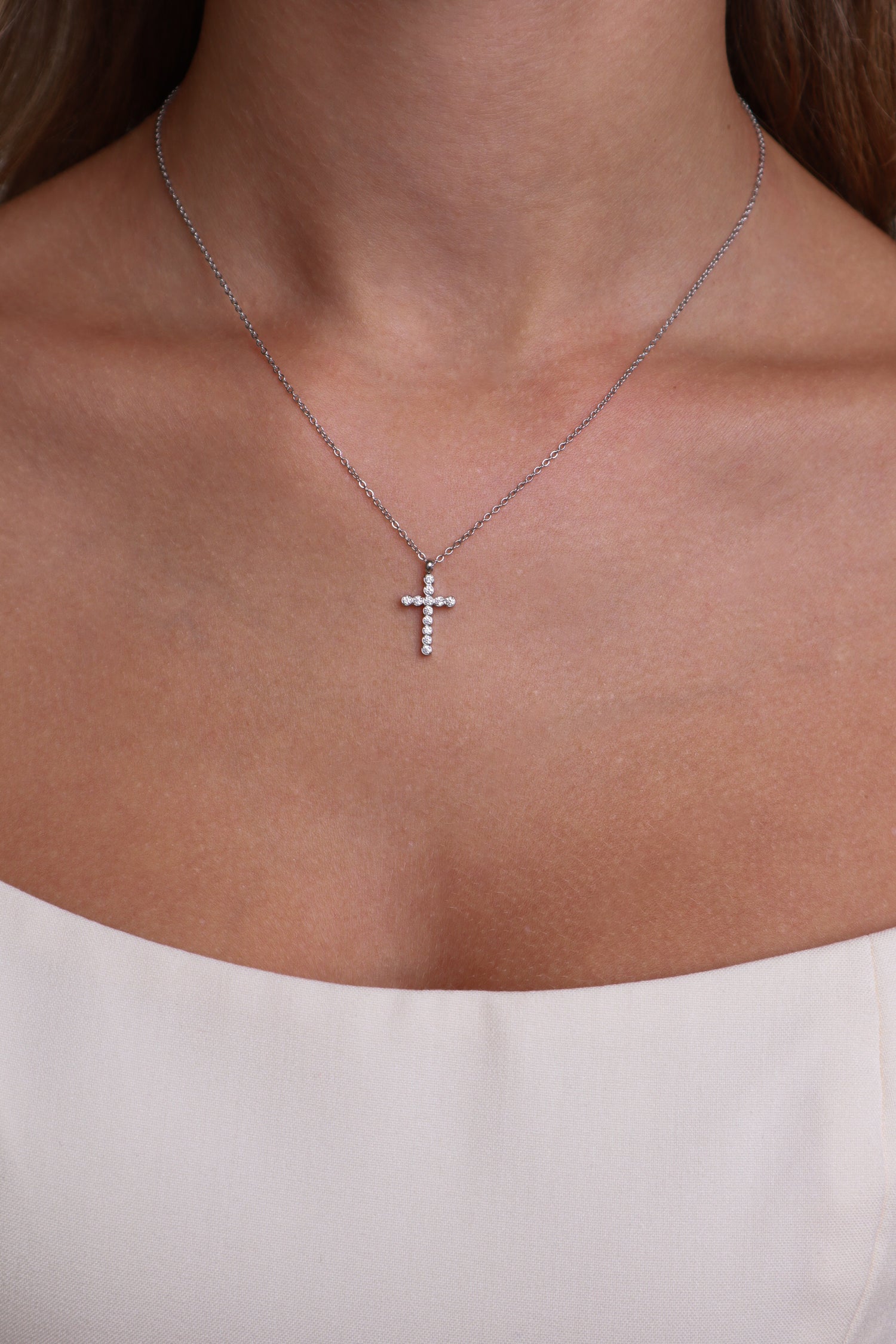 Angelic Cross Stainless Steel Necklace