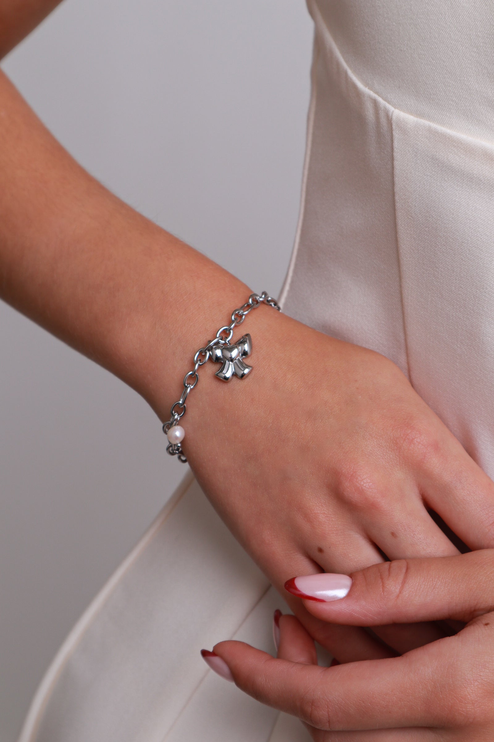 Glam Bow Stainless Steel Bracelet