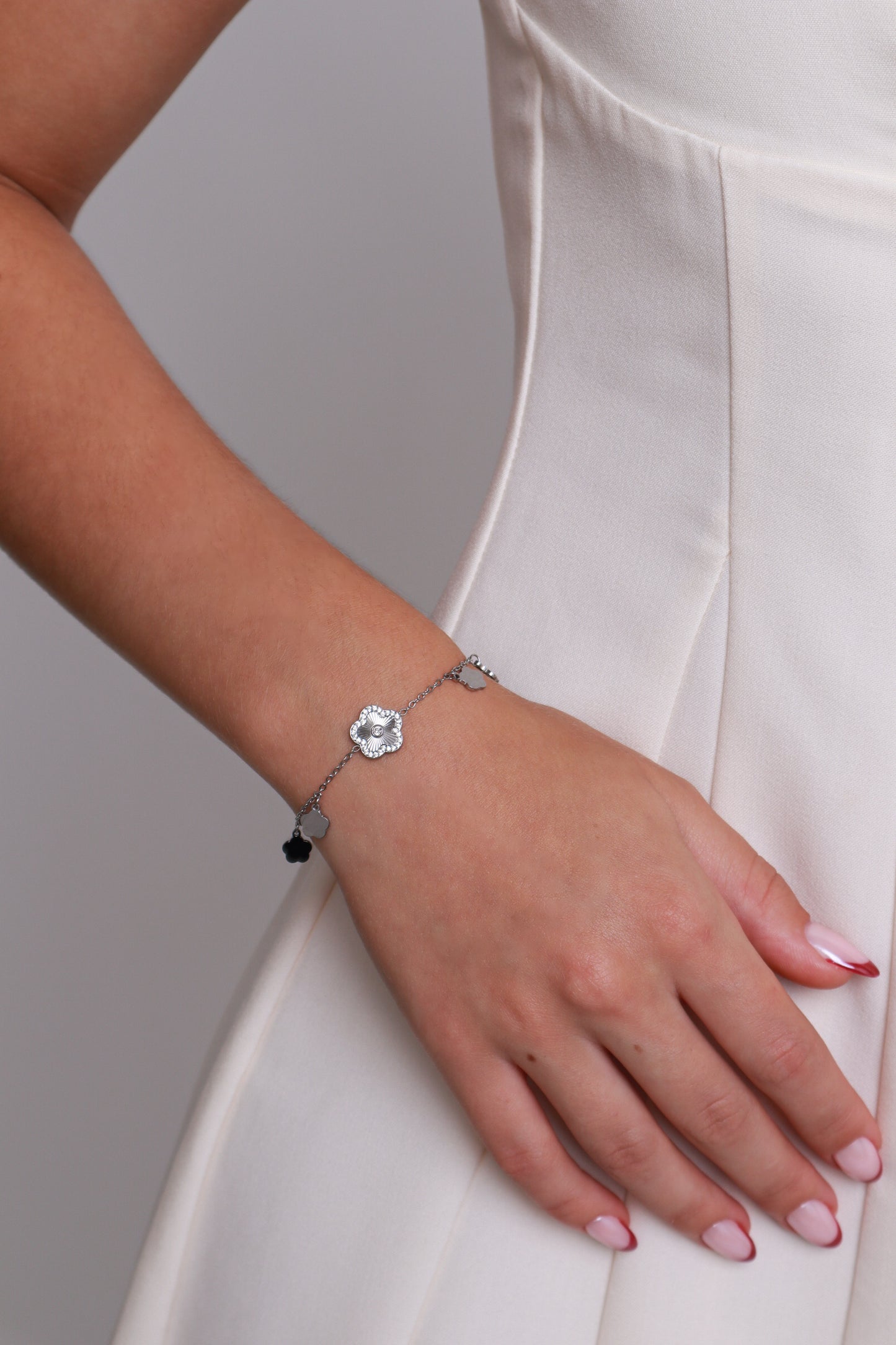 Petal Perfection Stainless Steel Bracelet