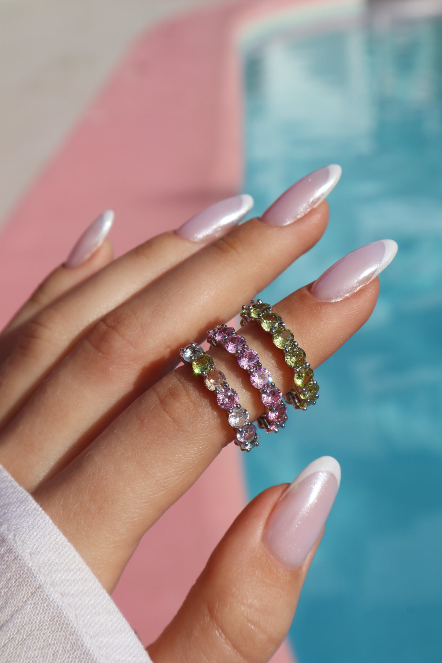 Small Girl PWR Pastel Rainbow Stone Ring