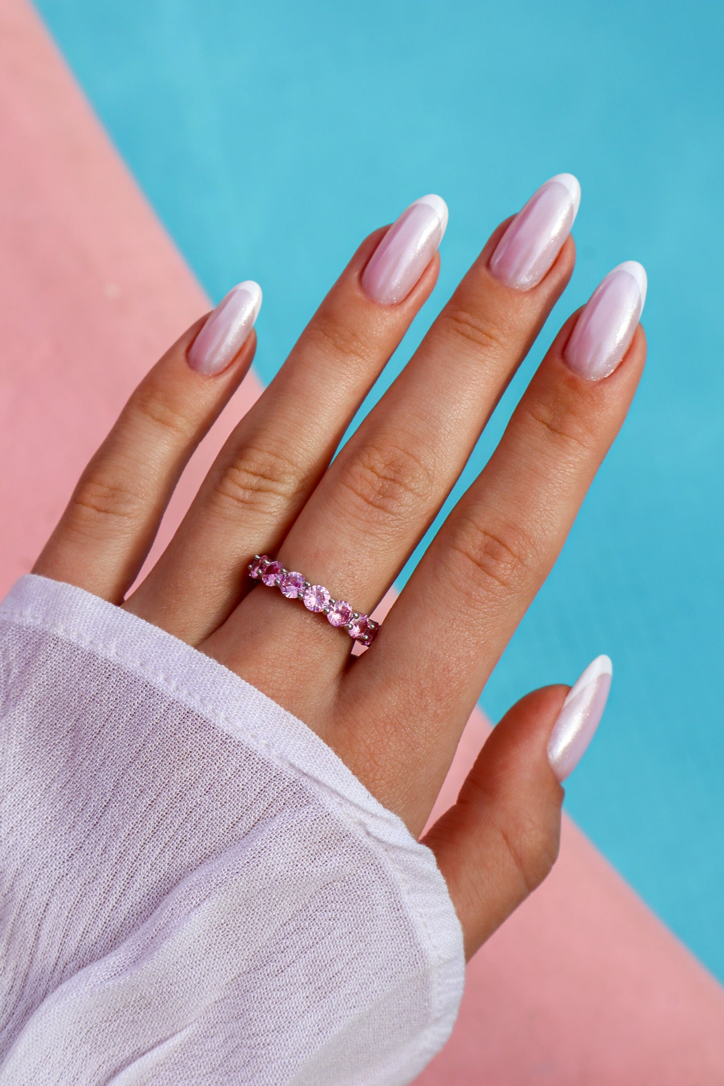 Small Girl PWR Pink Stone Ring