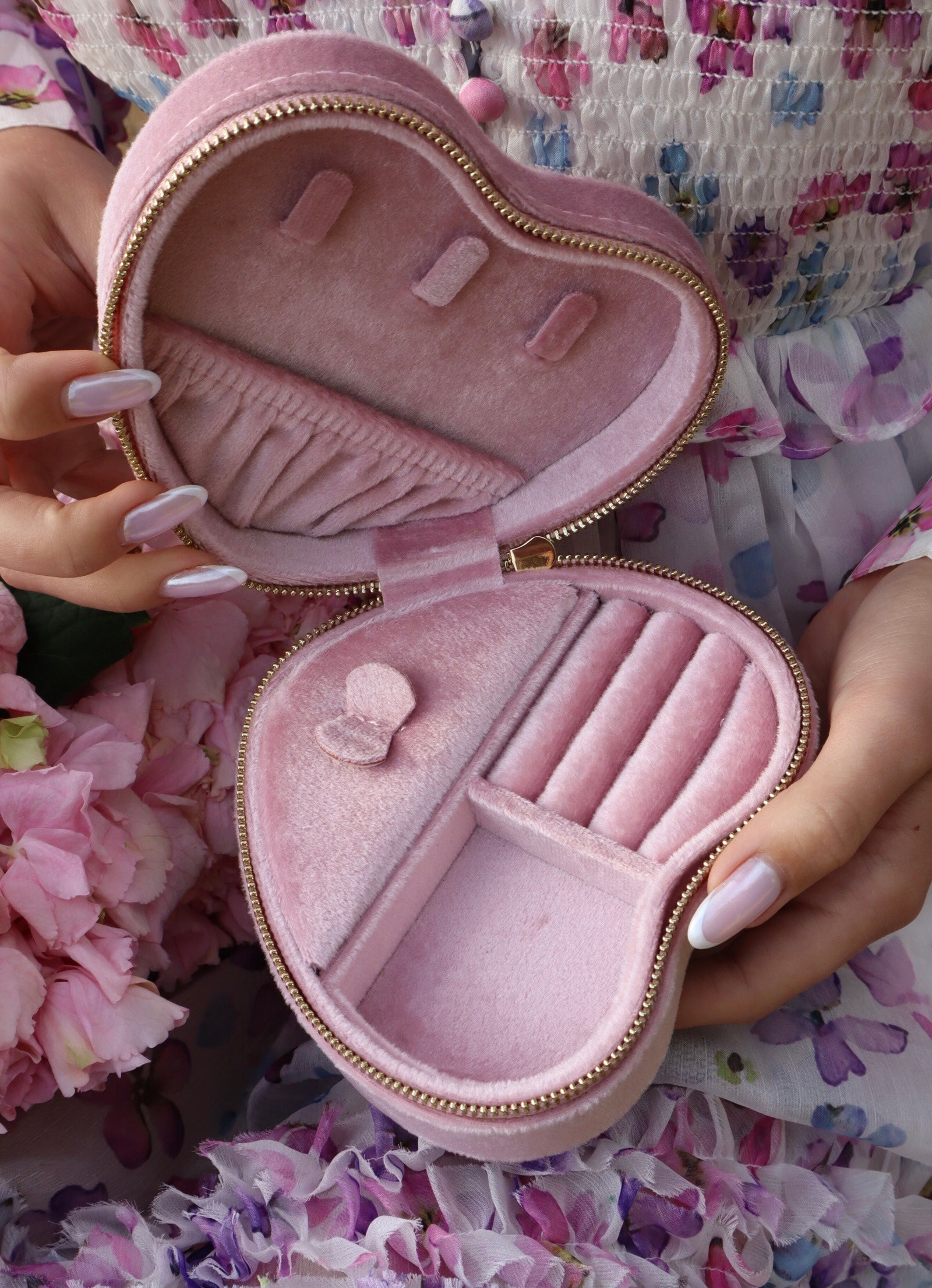 Heart Shaped Travel Jewellery Box Lyna London