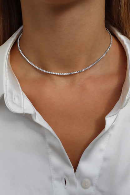 Maeve Sterling Silver Tennis Necklace