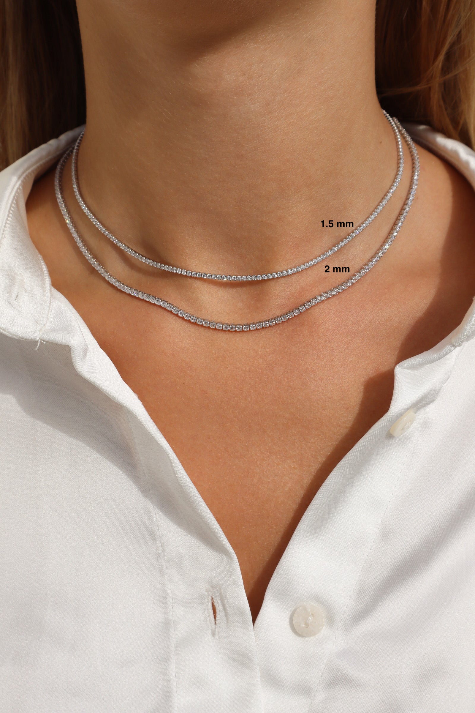 Maeve Sterling Silver Tennis Necklace