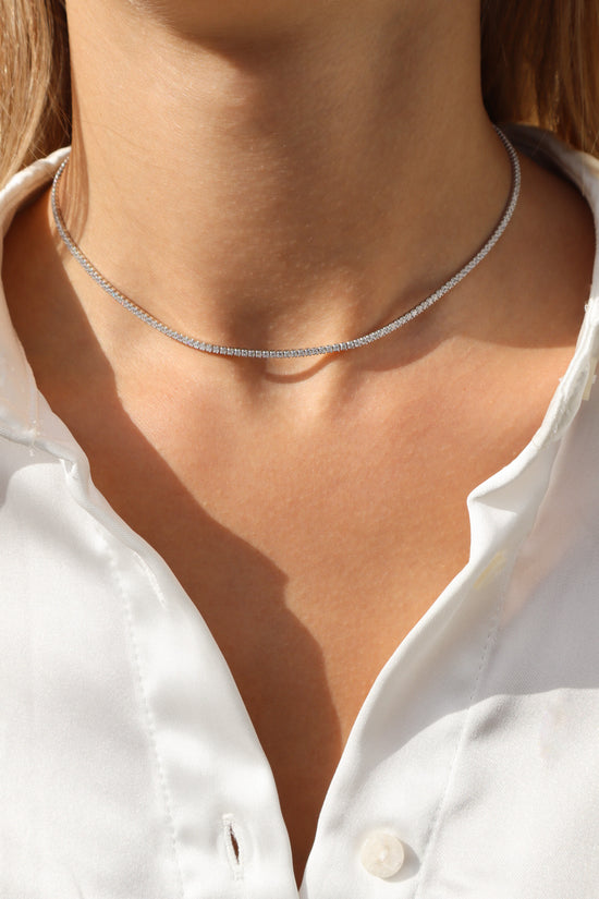 Maeve Sterling Silver Tennis Necklace