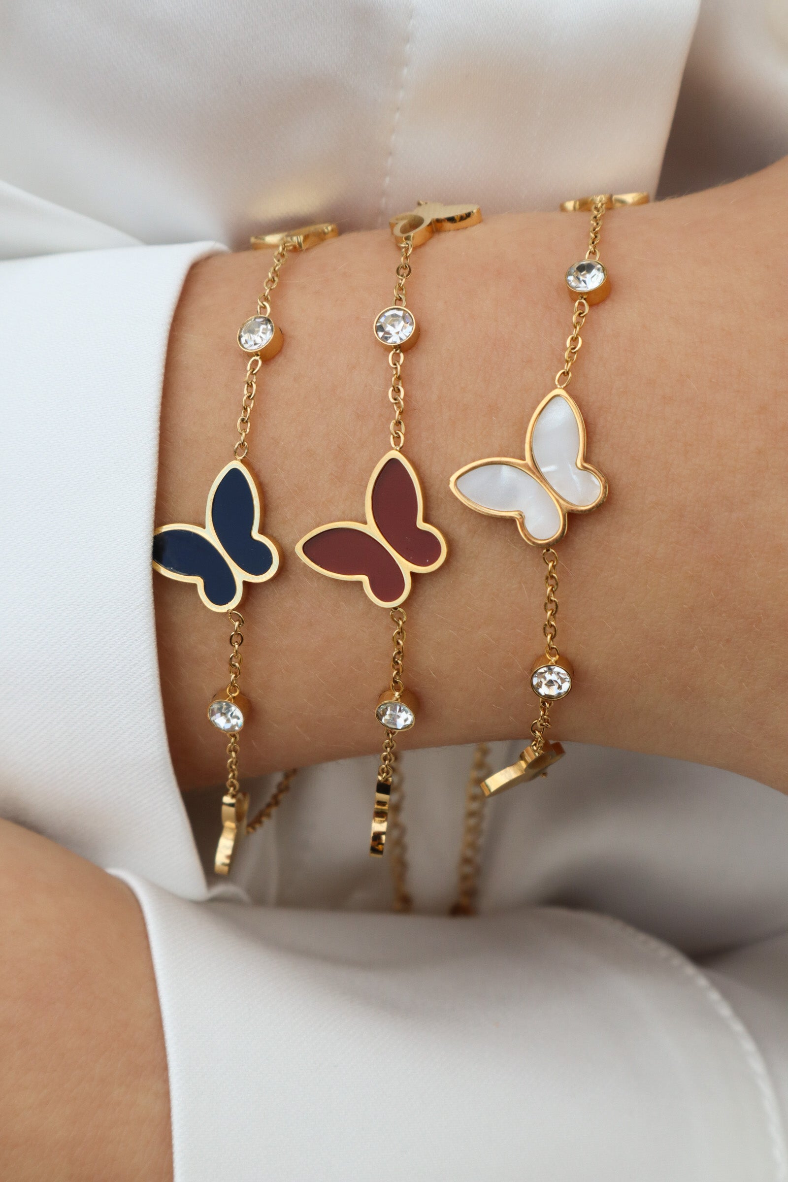 Delanie Butterfly Stainless Steel Bracelet