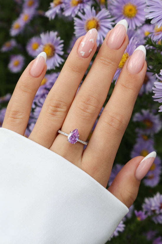 Load image into Gallery viewer, Fantasy Fancy Purple Small Pear Shaped Ring
