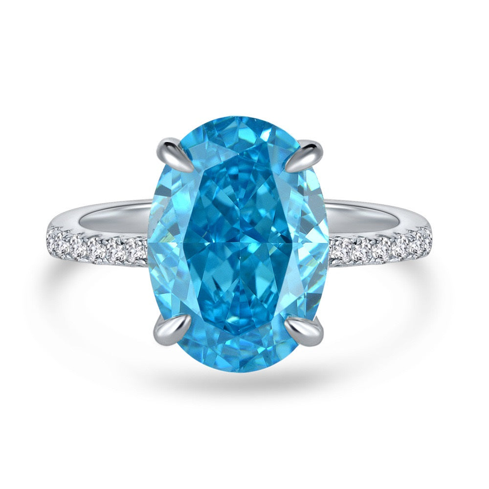 Aurora Blue Sterling Silver Ring