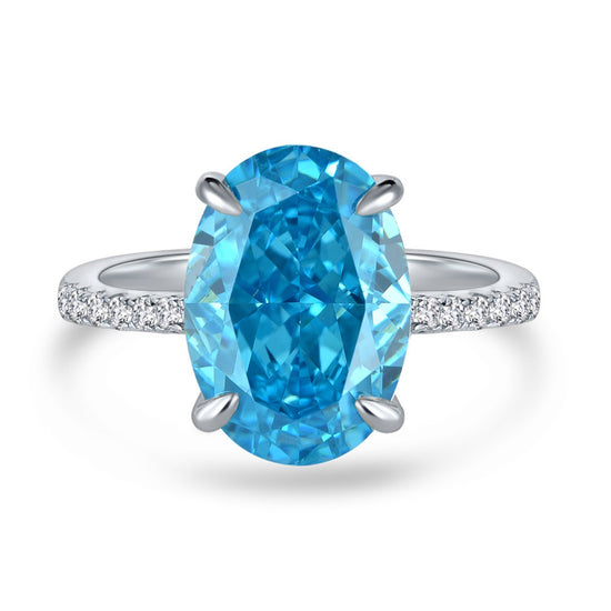 Load image into Gallery viewer, Aurora Blue Sterling Silver Ring
