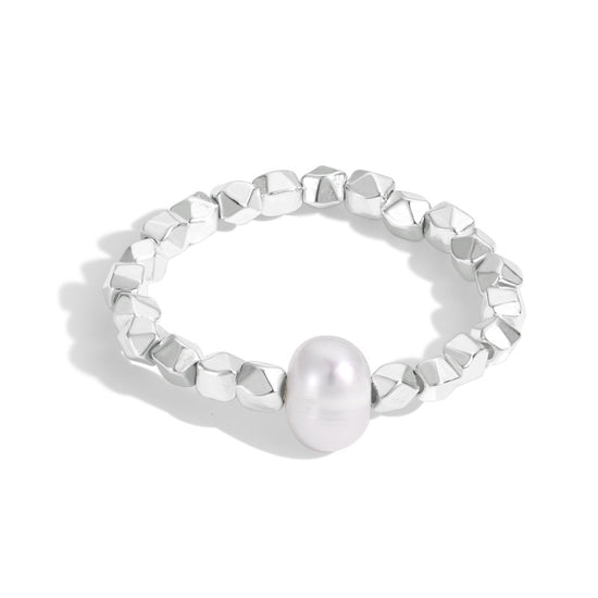 Load image into Gallery viewer, Gaia Freshwater Pearl Sterling Silver Resizable Ring
