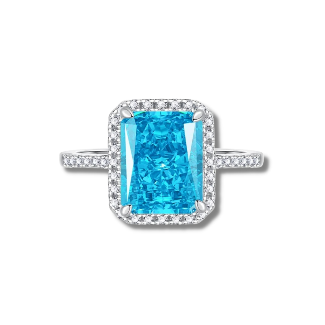 Load image into Gallery viewer, Seline Blue Sterling Silver Ring
