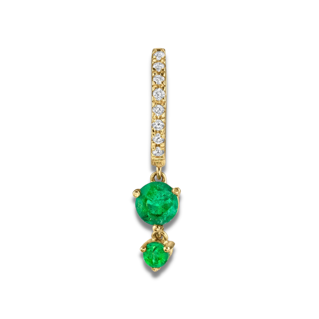 Ariana Emerald 18K Gold Plated 925 Sterling Silver Earrings