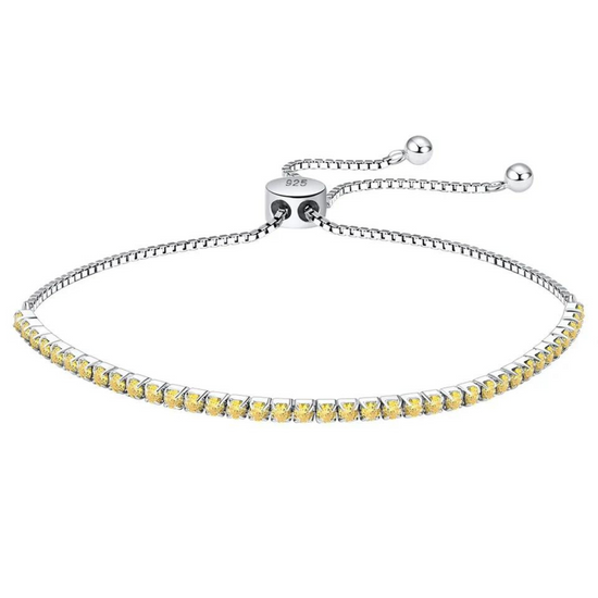 Eloise Yellow Sterling Silver Resizable Bracelet