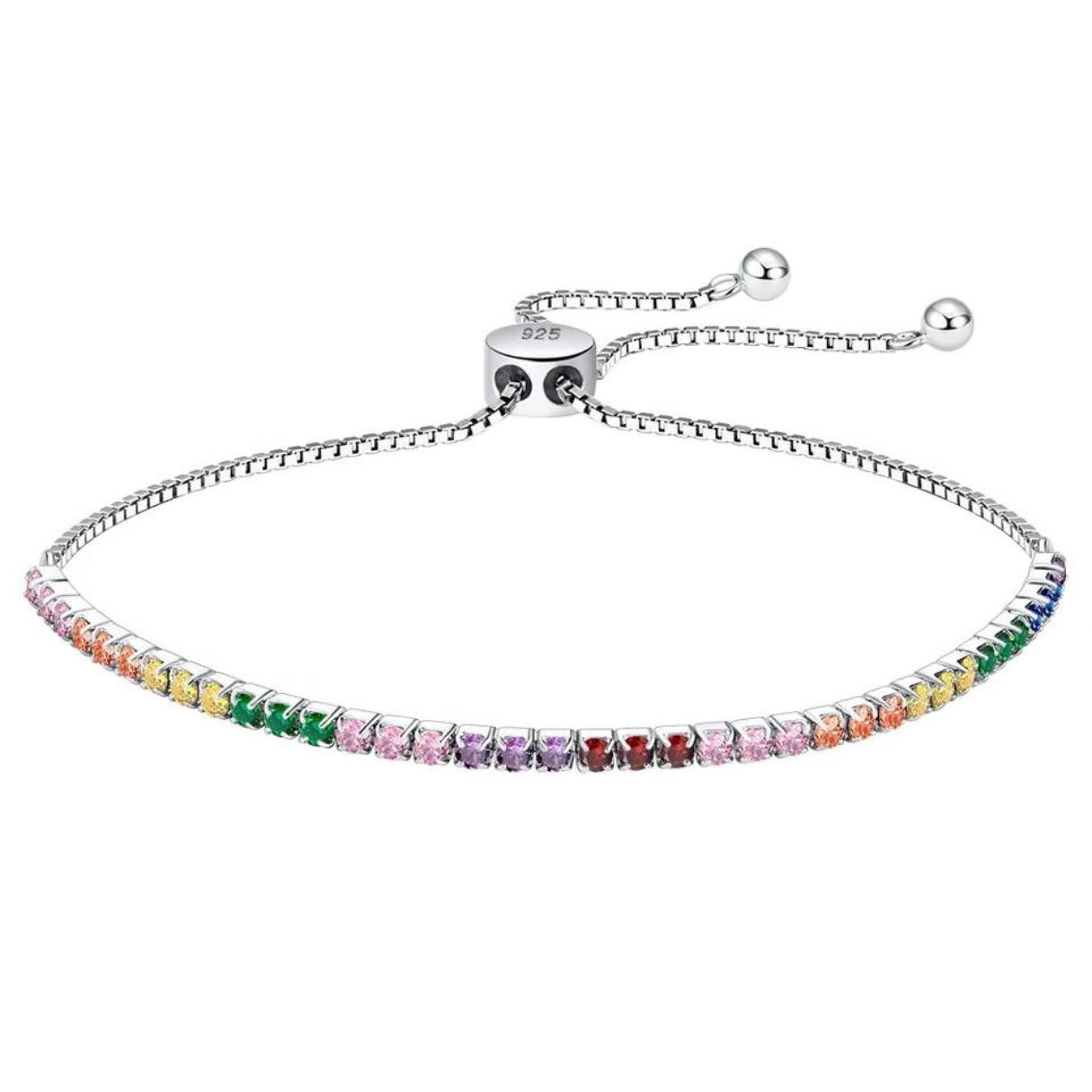 Load image into Gallery viewer, Eloise Colourful Sterling Silver Resizable Bracelet
