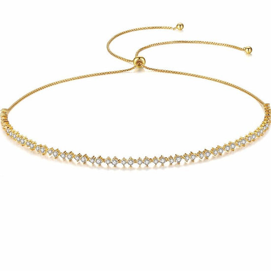 Load image into Gallery viewer, Brianna Tennis Slide Chocker Necklace - Lyna London
