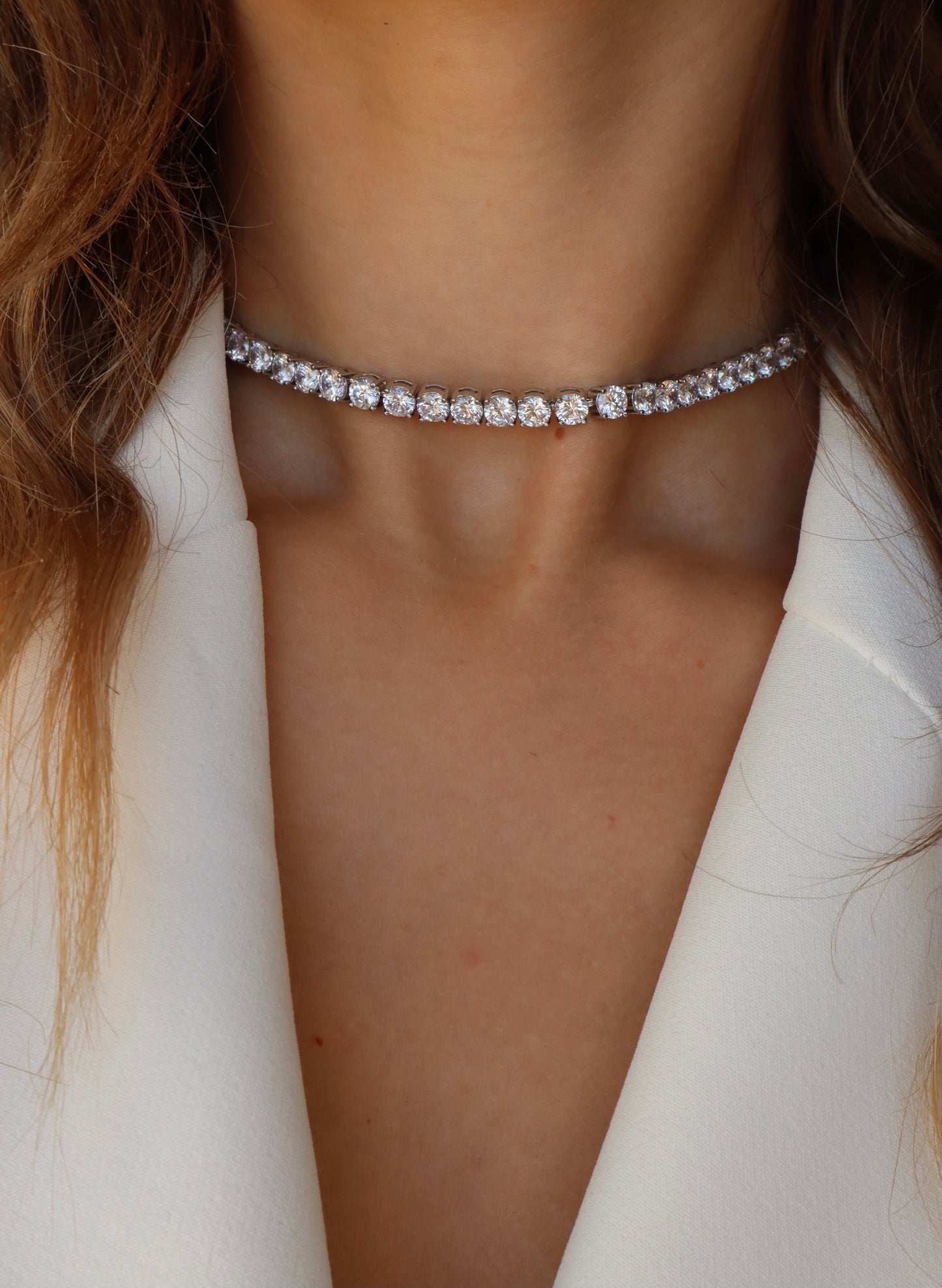 Estelle Tennis Slide Chocker Necklace