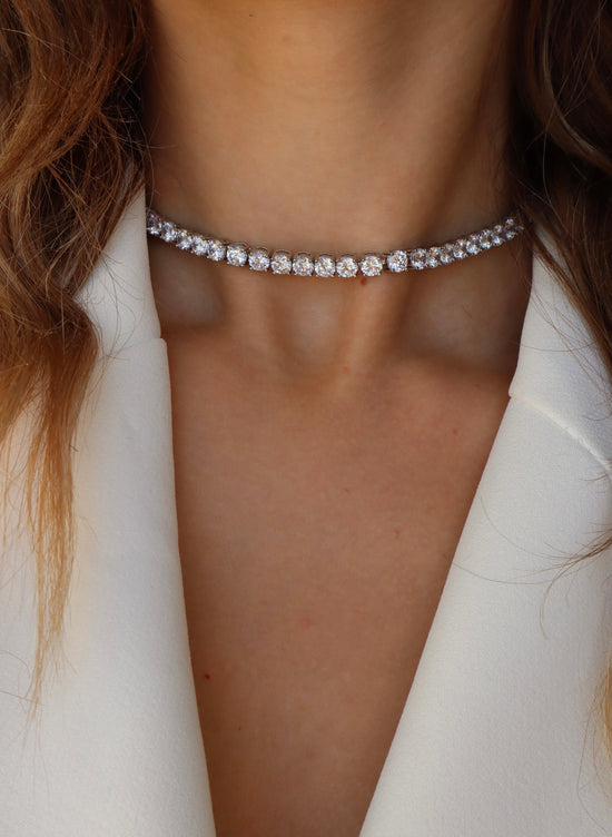 Estelle Tennis Slide Chocker Necklace