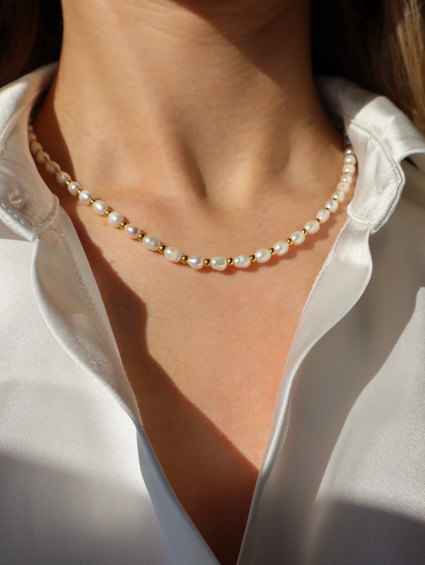 Harmony Pearl Stainless Steel Necklace
