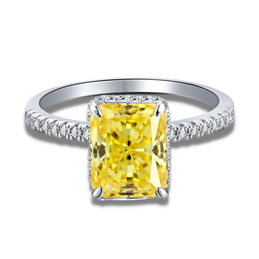Load image into Gallery viewer, Serenity Yellow Sterling Silver Ring
