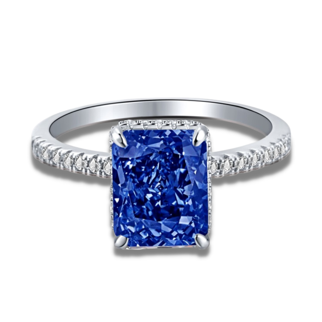 Load image into Gallery viewer, Serenity Royal Blue Sterling Silver Ring
