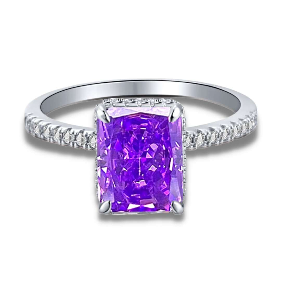 Serenity Purple Sterling Silver Ring