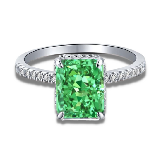 Serenity Green Sterling Silver Ring