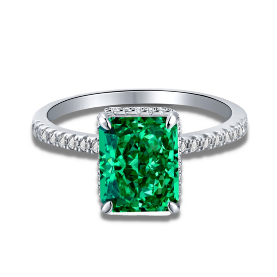 Serenity Emerald Sterling Silver Ring