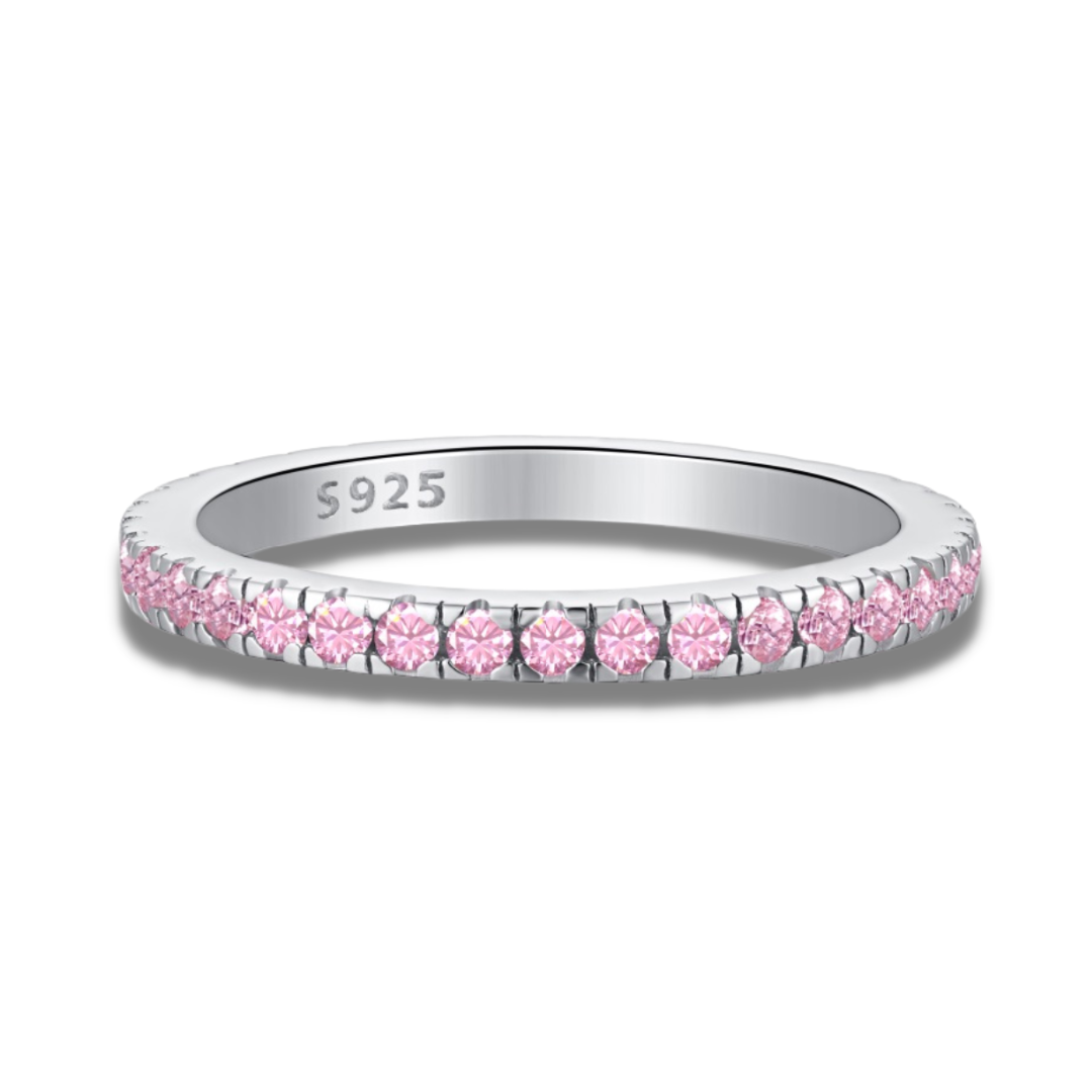 Eloise Pink Sterling Silver Ring