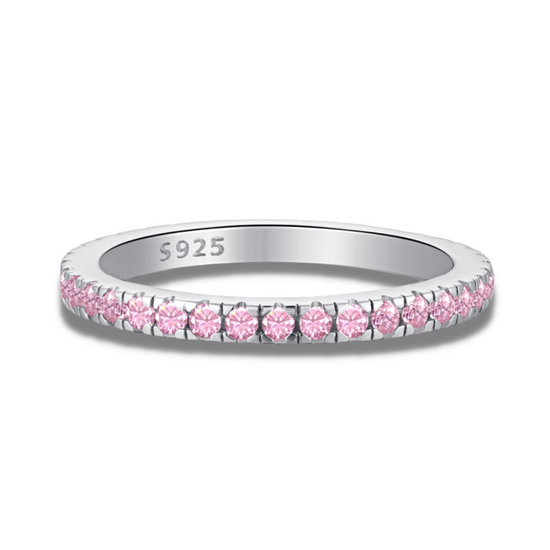 Eloise Pink Sterling Silver Ring