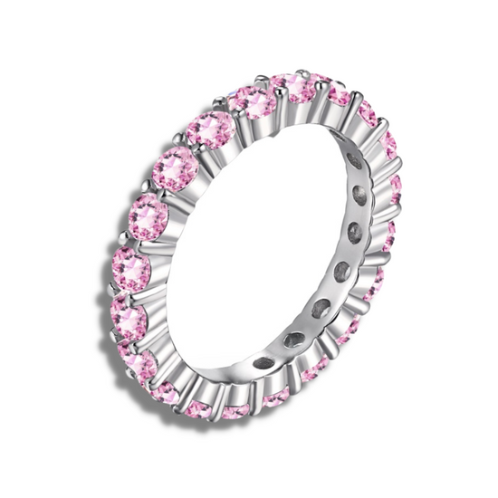 Luella Pink Sterling Silver Ring