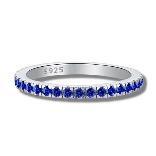 Load image into Gallery viewer, Eloise Royal Blue Sterling Silver Ring
