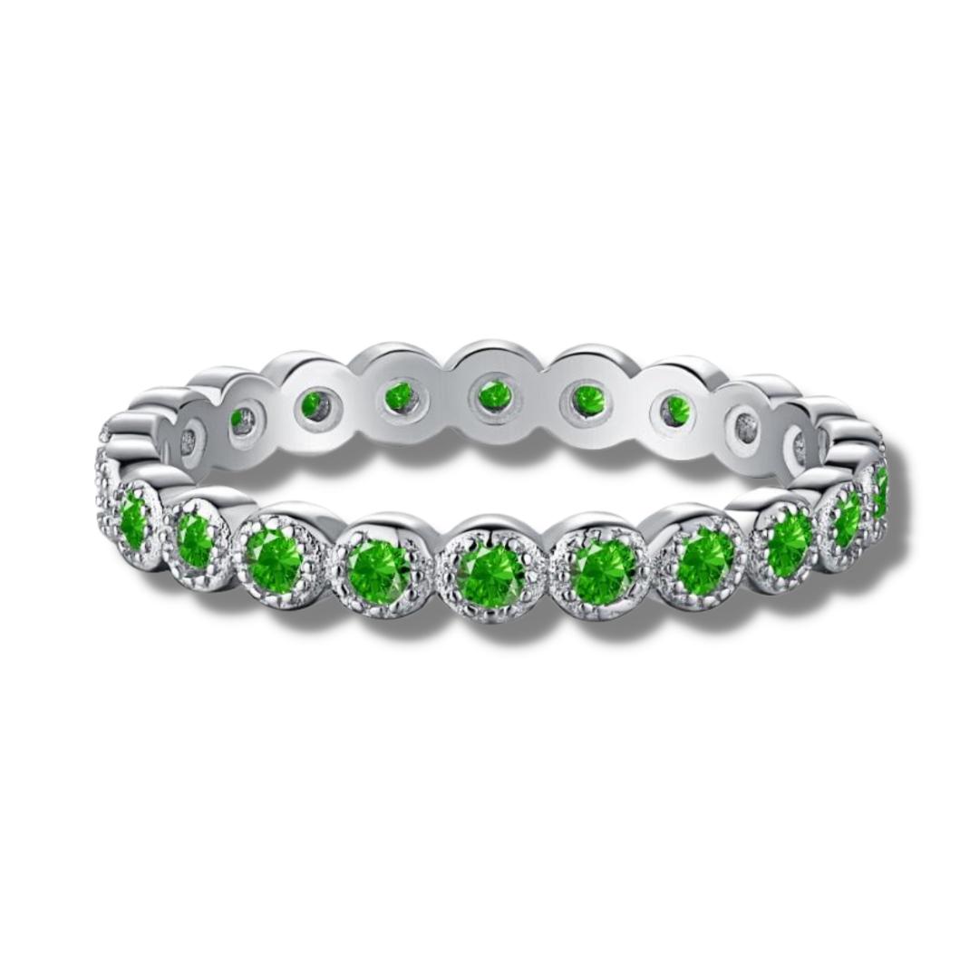 Clara Emerald Sterling Silver Ring