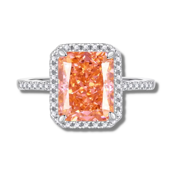 Load image into Gallery viewer, Seline Coral Peach Sterling Silver Ring
