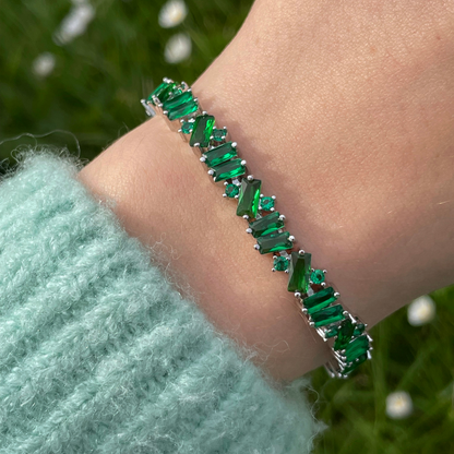 FIZZY FUN Green Silver Bracelet - Lyna London